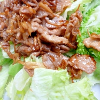 生姜焼き豚肉サラダ